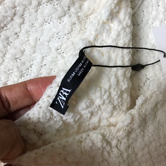 Zara Cream Chenille Knit Sweater NWT - Picture 5 of 5